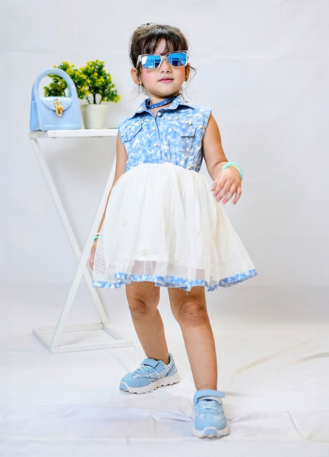 Fairy Bloom by Modest Kids Pret Festive Denim Pearl - Festive Collection