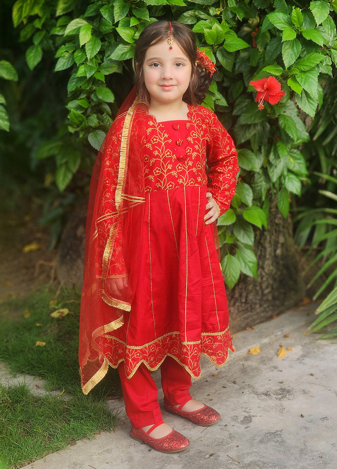 Modest Girl Pret Festive Blooming Red - Festive Collection
