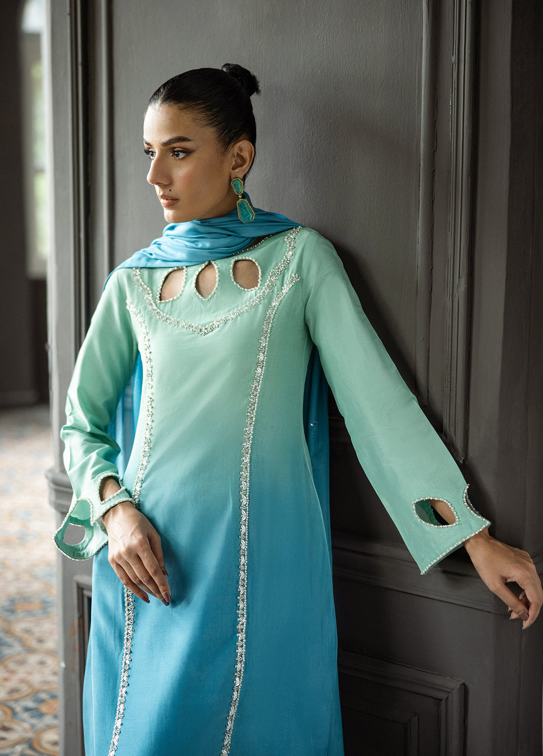 Elara by Mavie Women Pret Ombre Silk Sevaya - Festive Collection