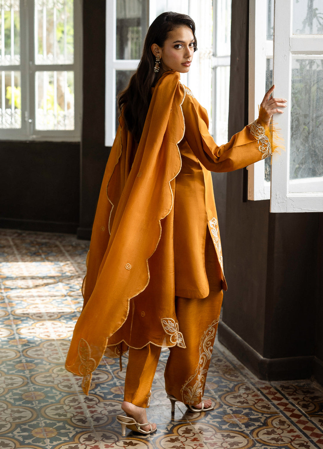 Elara by Mavie Women Pret Luxurious Silk Amber - Festive Collection