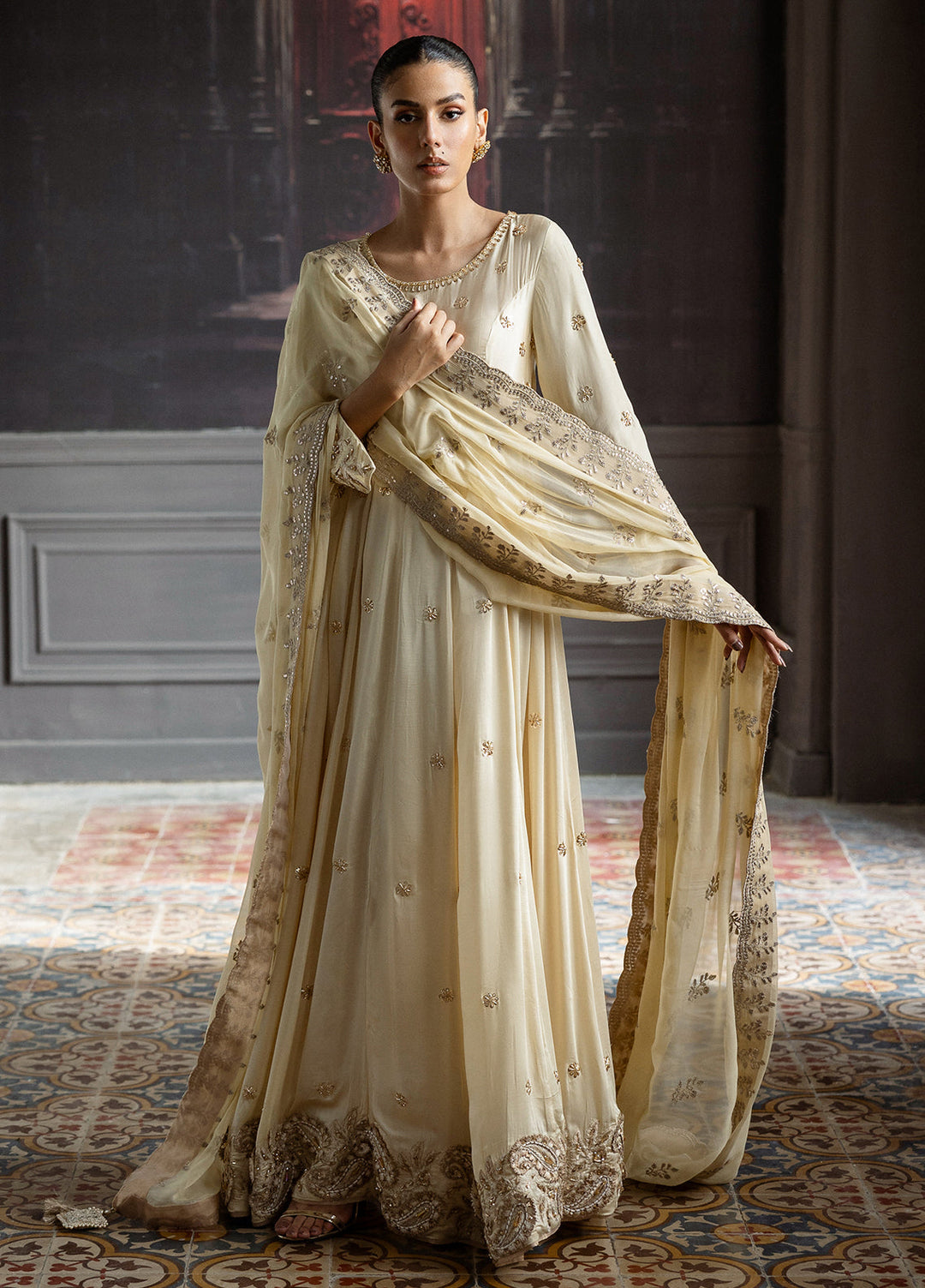 Elara by Mavie Women Pret Shamose Silk Noore - Festive Collection