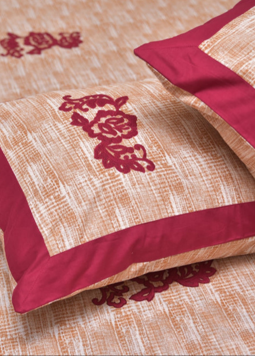 Innovative Official Patchwork Cotton Hand work Bedsheet Set with 4 Pillows Covers - Wedding Collection