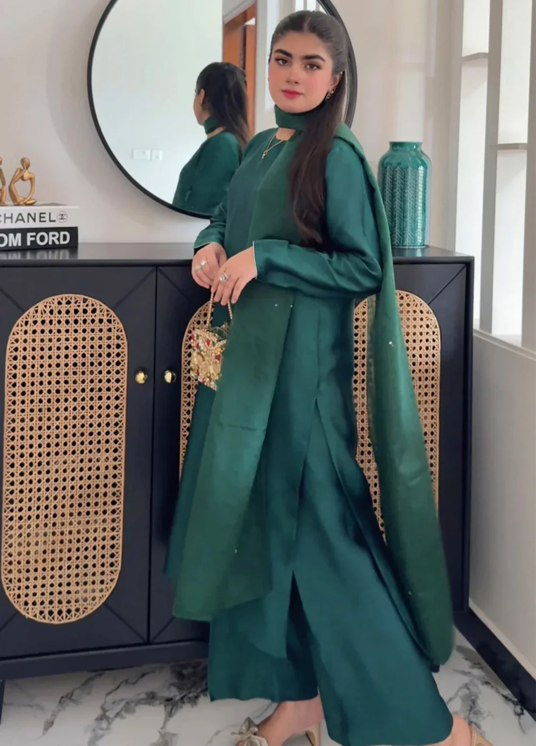 Rangeen Eid Festive Luxe Pret Sheesha Silk 3 Piece Sehar  - Festive Collection