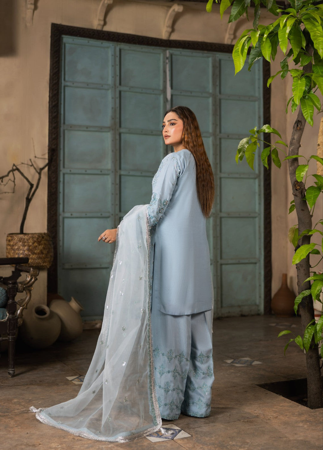 Ramz O Raaz by Ruby Suleiman Pret Skyward Silk - Festive Collection