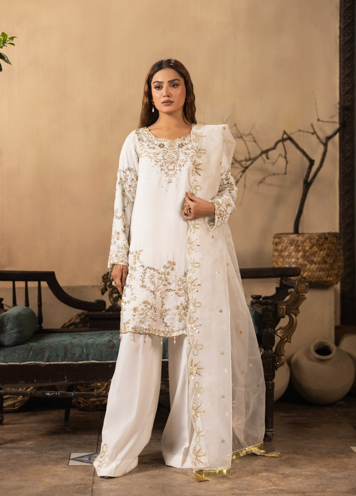 Ramz O Raaz by Ruby Suleiman Pret Creamy waves - Festive Collection