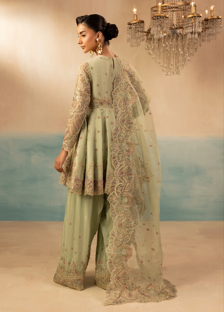 Signature by Diara Couture Pret Luxury Embroidered 3 Piece Organza Reet-Df-45-Mint - Formals Collection