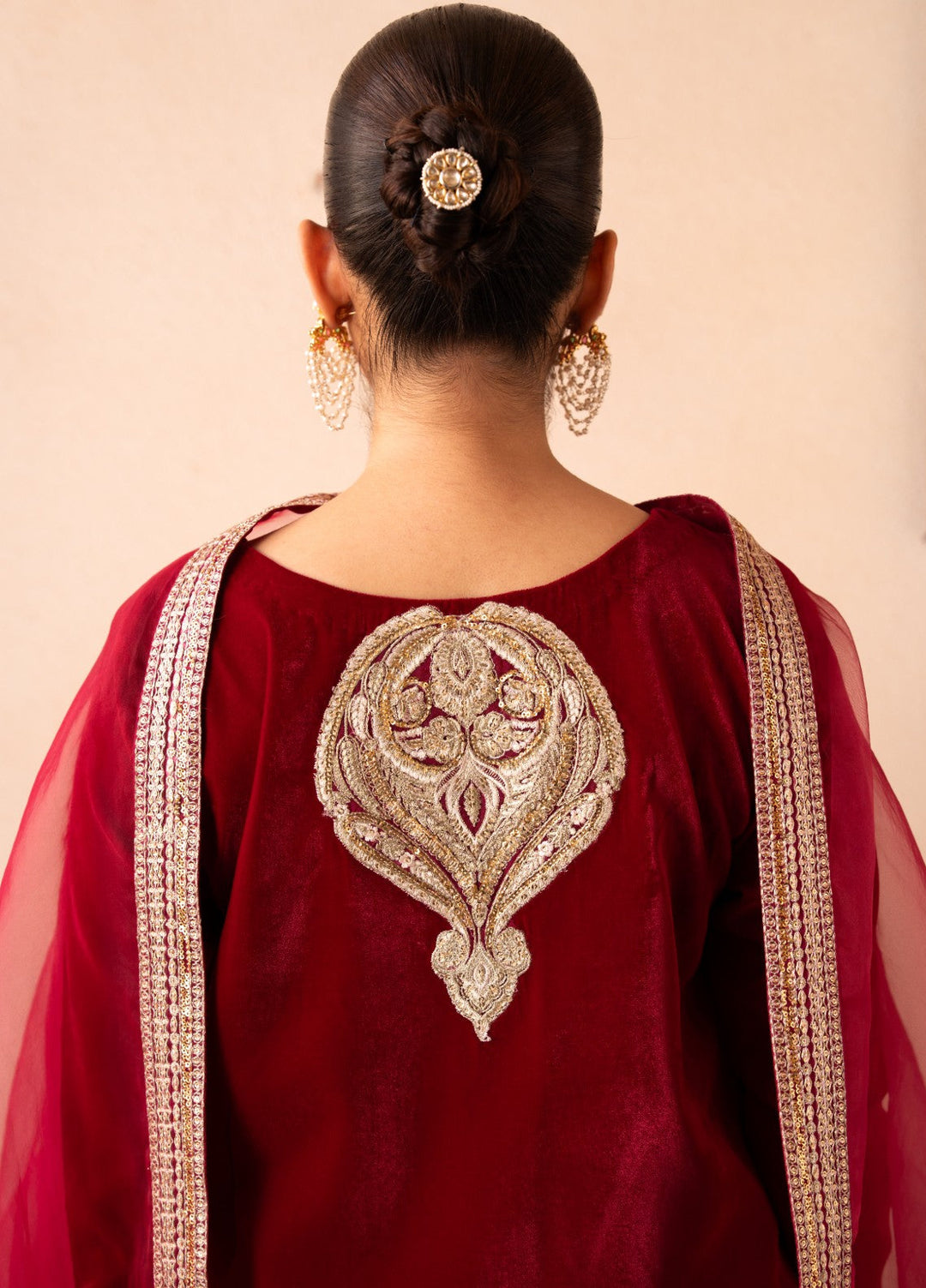 The Velvet Rise by Fozia Khalid Pret Rose Ember - Festive Collection