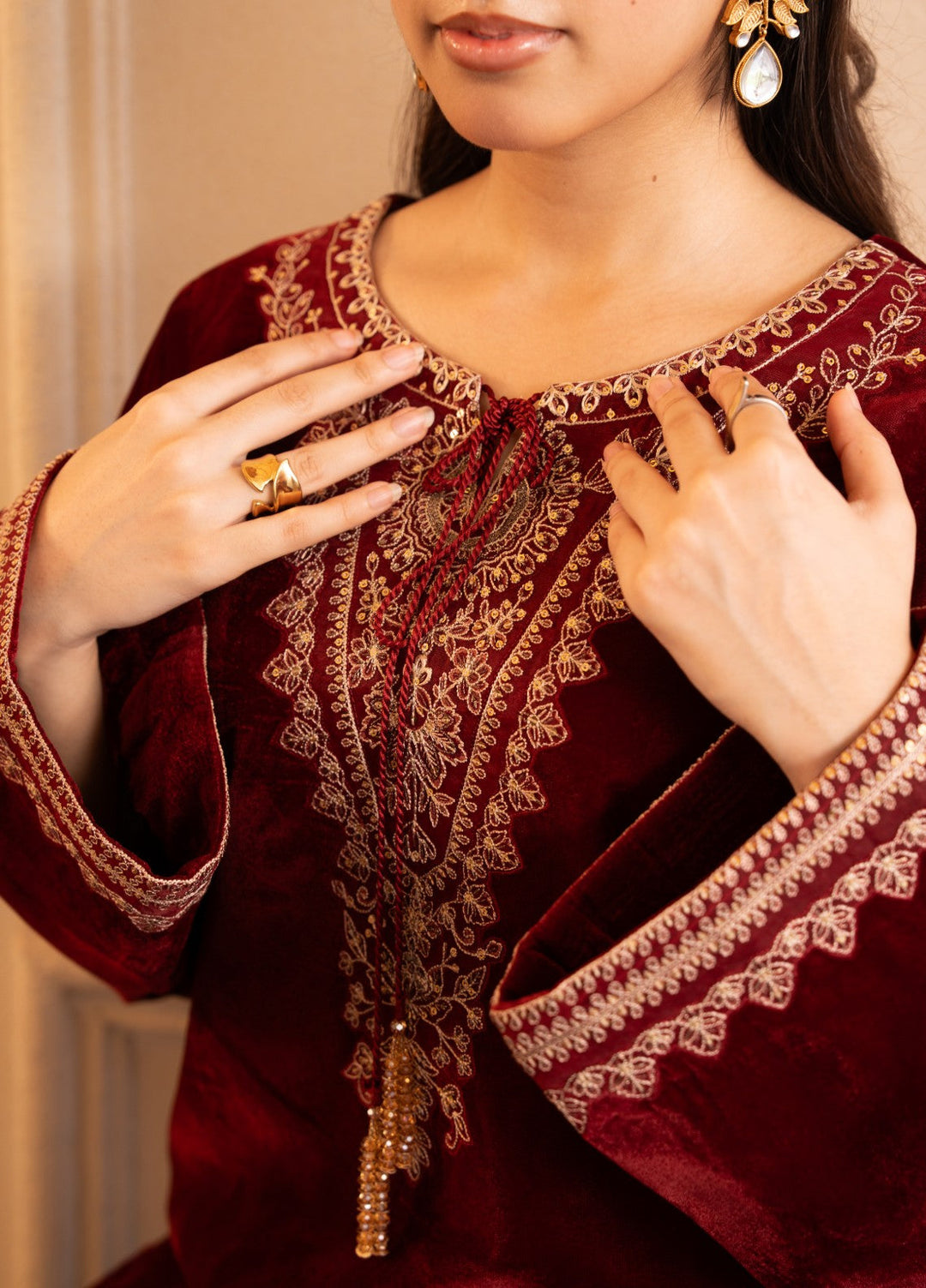 The Velvet Rise by Fozia Khalid Pret Crimson Grace - Festive Collection