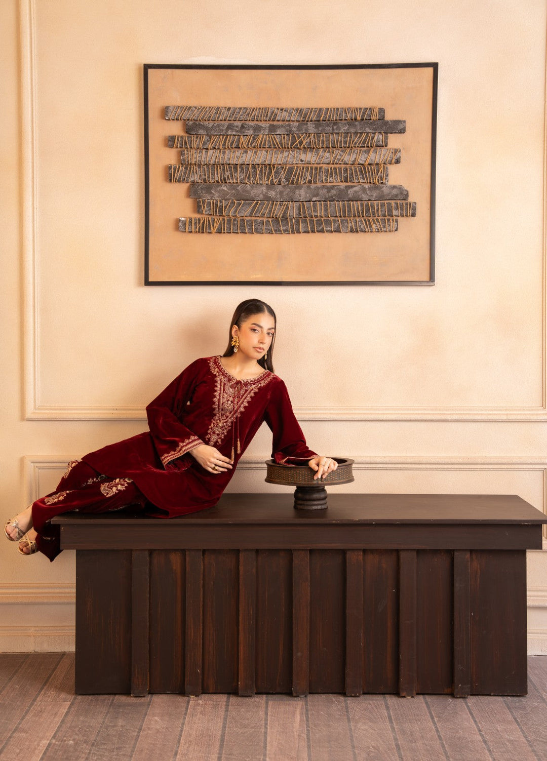 The Velvet Rise by Fozia Khalid Pret Crimson Grace - Festive Collection