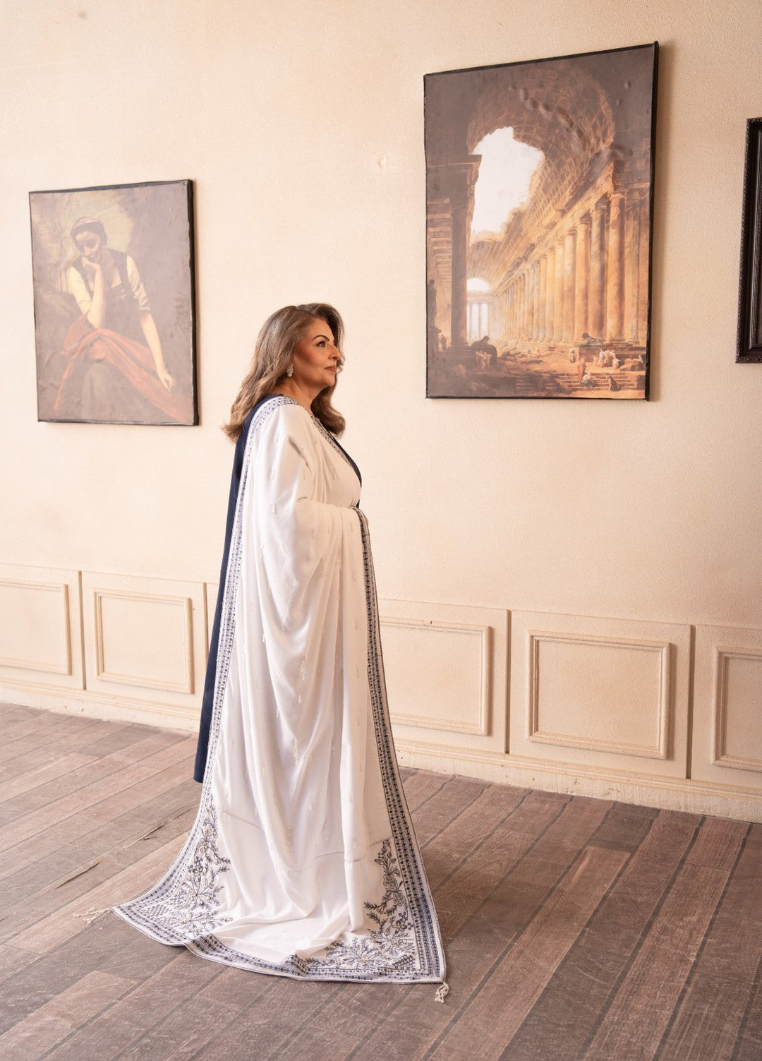 The Velvet Rise by Fozia Khalid Pret Steal Mist - Festive Collection