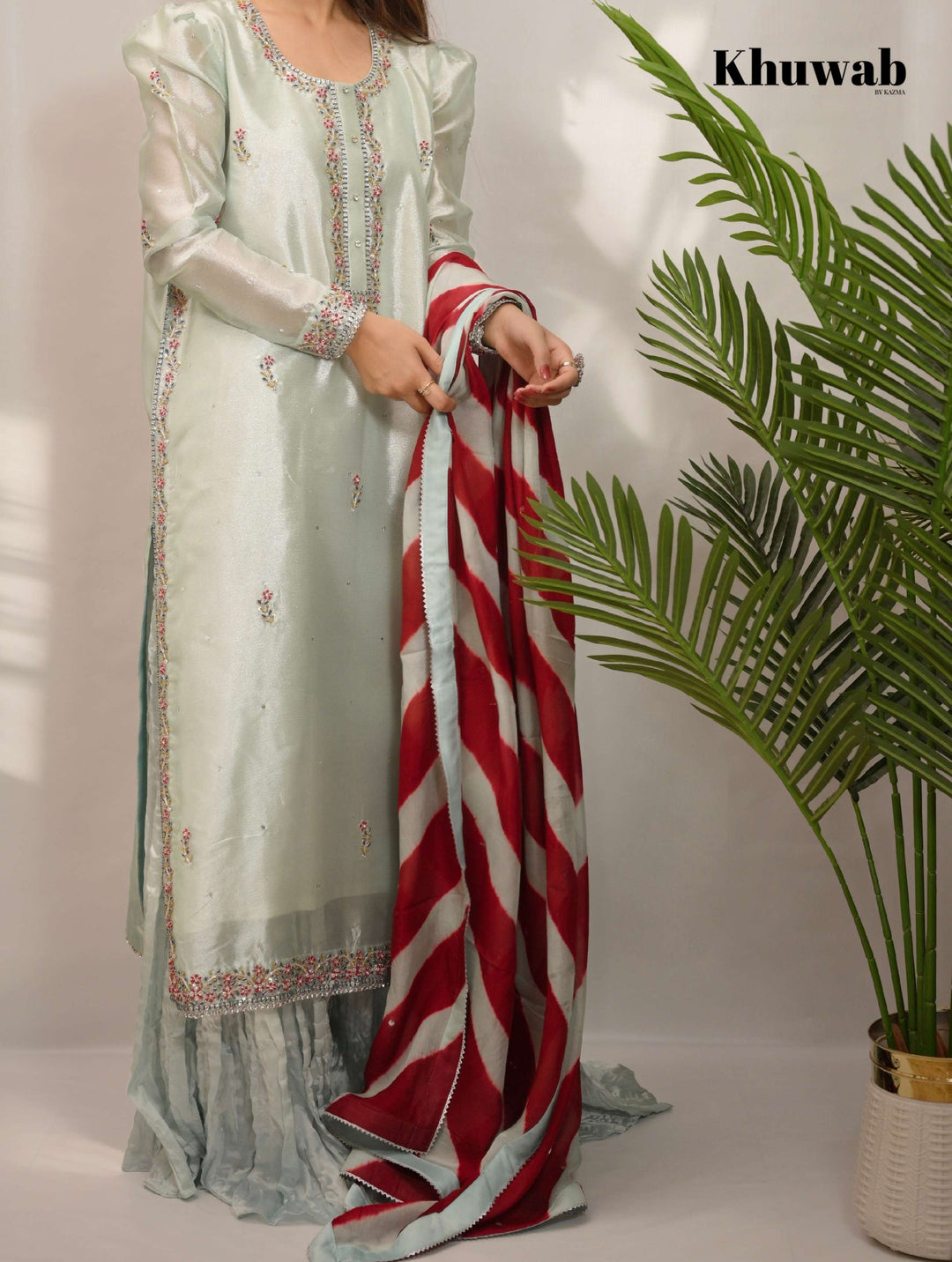 Khuwab by Kazma Shehnai Women Pret Tissue 3 Piece Nahir - Festive Collection