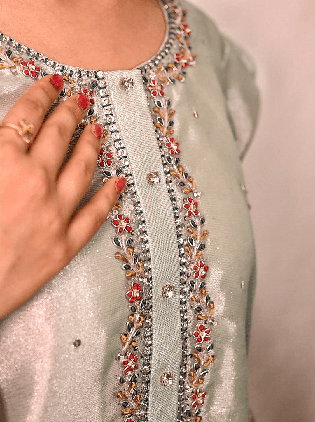 Khuwab by Kazma Shehnai Women Pret Tissue 3 Piece Nahir - Festive Collection