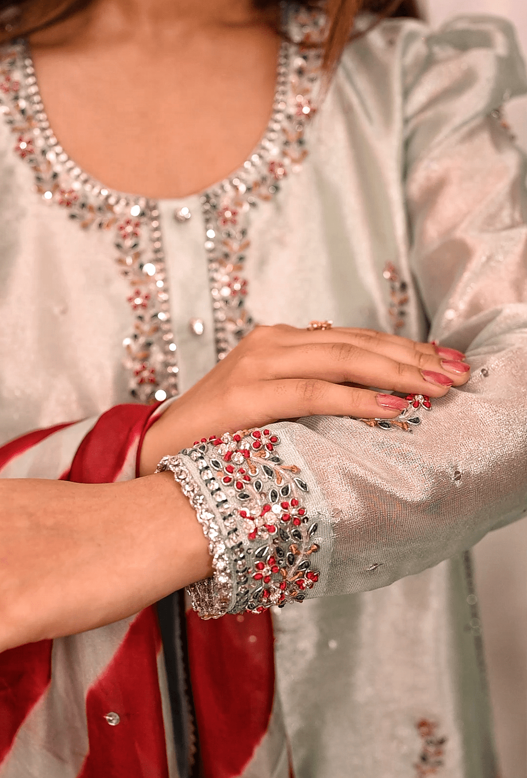 Khuwab by Kazma Shehnai Women Pret Tissue 3 Piece Nahir - Festive Collection