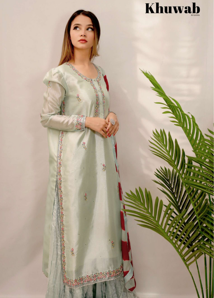 Khuwab by Kazma Shehnai Women Pret Tissue 3 Piece Nahir - Festive Collection