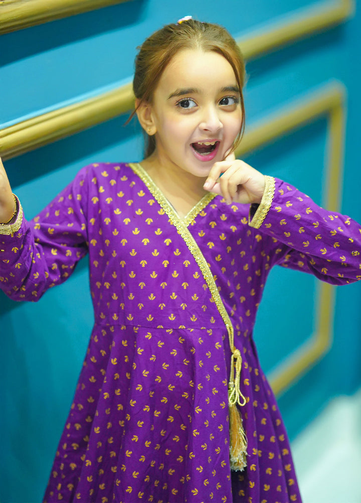 Modest Kids Pret 3 Piece Cotton Purple Adorn - Festive Collection