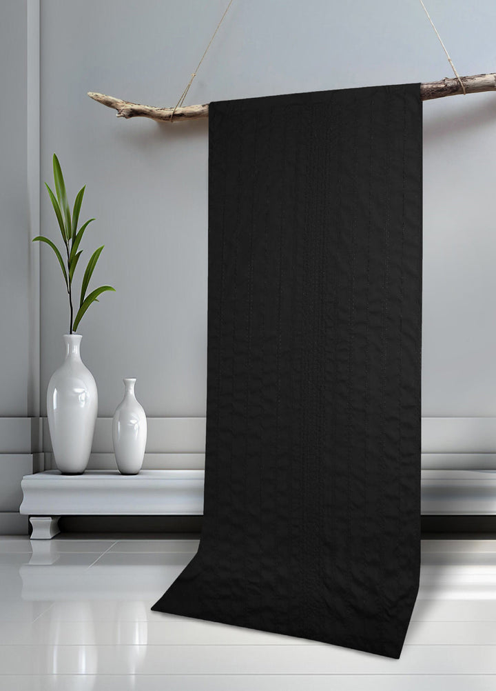 Monochorme by fabrich Men Unstitch Front Allover Embroidery With Bann/Placket Black GTS-FE-014 - Festive Collection