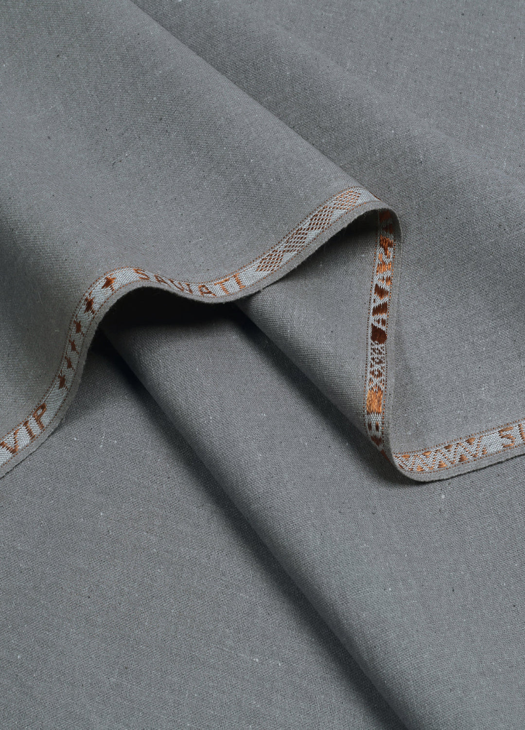 Men Unstitch Embroidered Khaddar Cutwork Neckline-Grey-GTS-KB-009