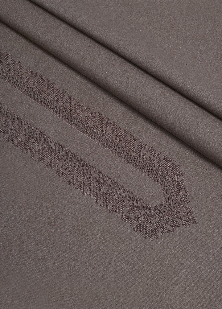 Men Unstitch Embroidered Khaddar Cutwork Neckline-Luxor-GTS-KB-015