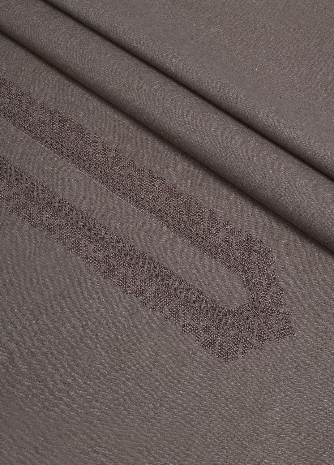 Men Unstitch Embroidered Khaddar Cutwork Neckline-Luxor-GTS-KB-015