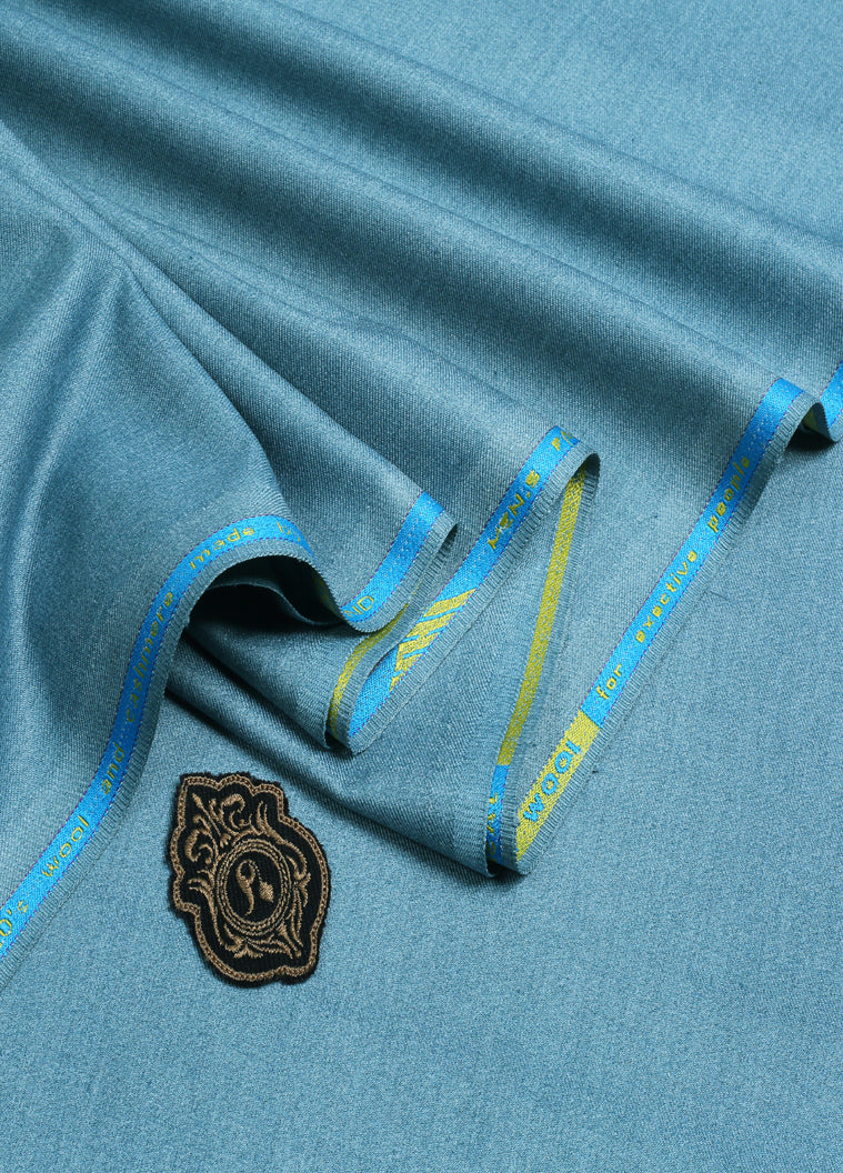 Men Unstitch Textured Jasper Poly-Wool Blend Kameez Shalwar Aero-Blue-GTS-EW-001