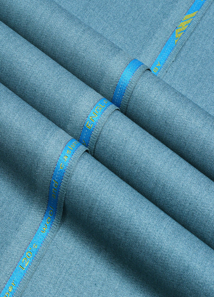 Men Unstitch Textured Jasper Poly-Wool Blend Kameez Shalwar Aero-Blue-GTS-EW-001