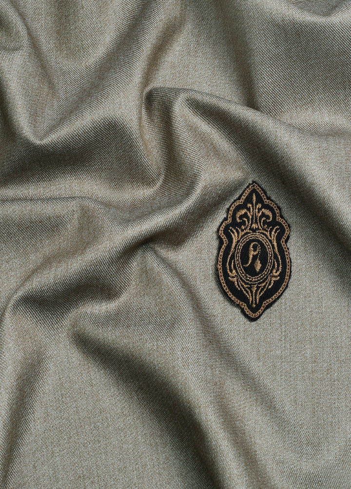 Men Unstitch  Textured Jasper Poly Wool Blend Kameez Shalwar-Mud-GTS-EW-002