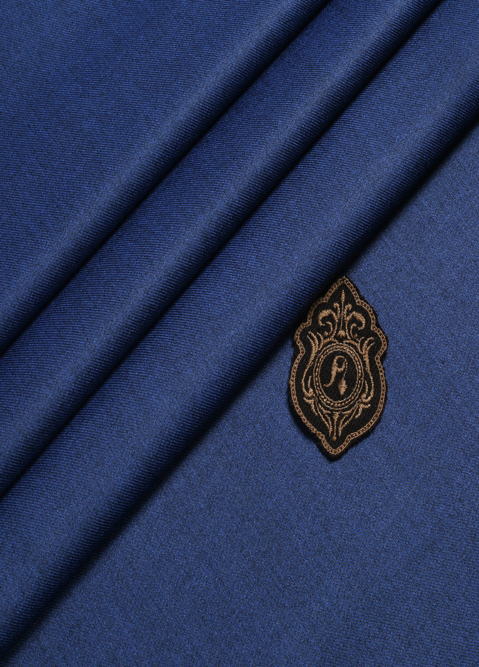 Men Unstitch Textured Jasper Poly Wool Blend  Kameez Shalwar-Denim-GTS-EW-003