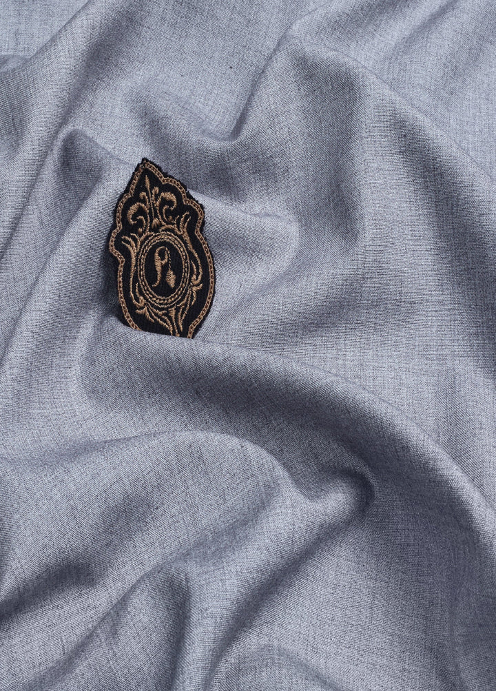 Men Unstitch Textured Avenue Blend Kameez Shalwar-Grey Cloud-GTS-EW-005