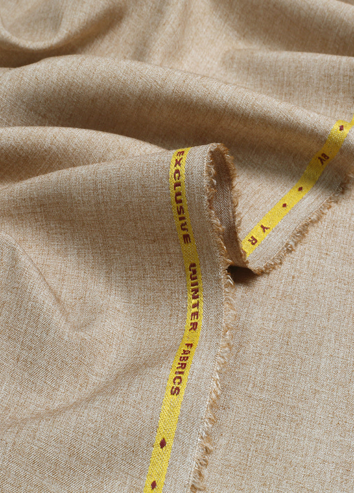 Men Unstitch Textured Avenue Blend Kameez Shalwar-Beige-GTS-EW-006