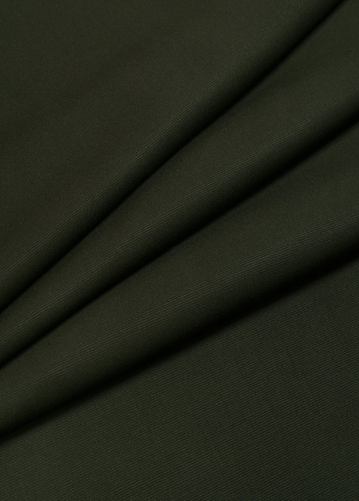 Men Unstitch Self-Textured Monoco Blend Kameez Shalwar-Olive-GTS-EW-011