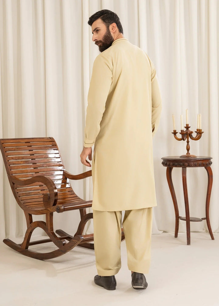 Buraq Mens Arbab Edit  Kurta Shalwar Wash N Wear Natural - Casual Collection