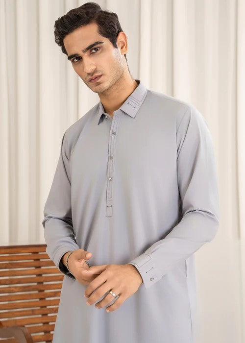 Buraq Mens Arbab Edit  Kurta Shalwar Wash N Wear Mineral - Casual Collection