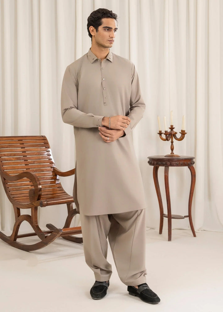 Buraq Mens Arbab Edit  Kurta Shalwar Wash N Wear Eucalyptus - Casual Collection