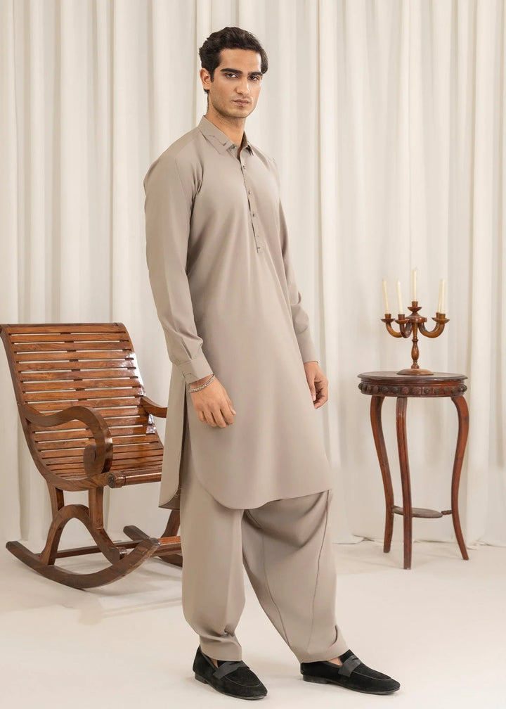 Buraq Mens Arbab Edit  Kurta Shalwar Wash N Wear Eucalyptus - Casual Collection