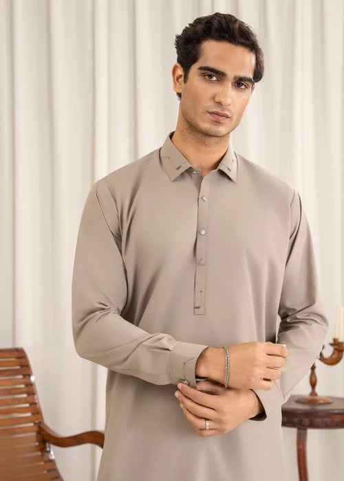 Buraq Mens Arbab Edit  Kurta Shalwar Wash N Wear Eucalyptus - Casual Collection