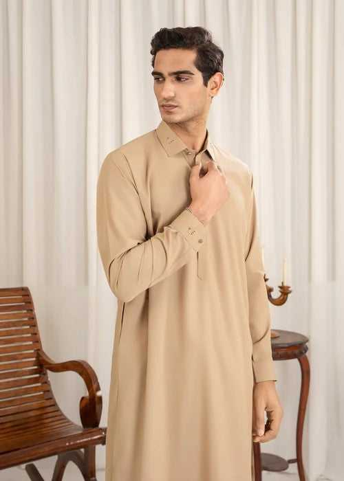 Buraq Mens Arbab Edit  Kurta Shalwar Wash N Wear Buttler - Casual Collection