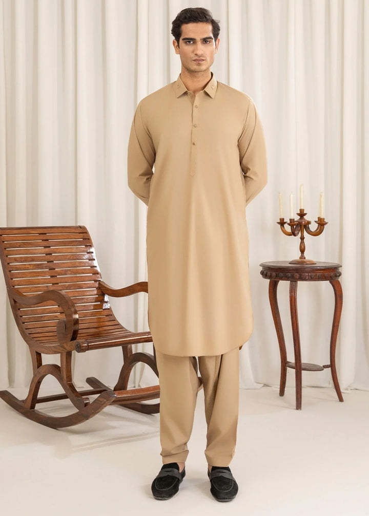 Buraq Mens Arbab Edit  Kurta Shalwar Wash N Wear Buttler - Casual Collection