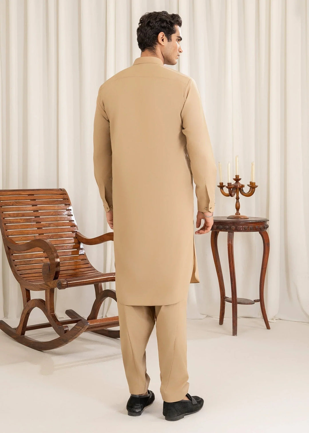Buraq Mens Arbab Edit  Kurta Shalwar Wash N Wear Buttler - Casual Collection