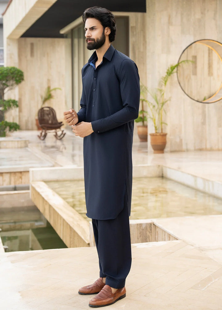 Ghumaan by Buraq Mens Pret Kurta Shalwar Wash n Wear Shaffaf - Casual Collection
