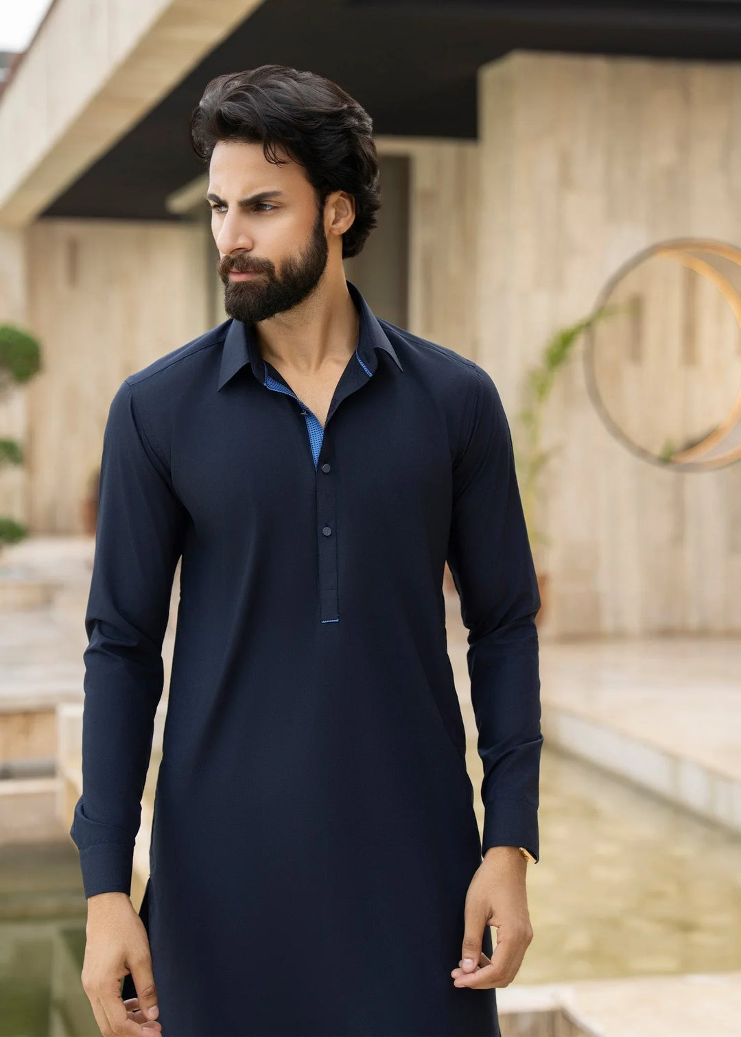 Ghumaan by Buraq Mens Pret Kurta Shalwar Wash n Wear Shaffaf - Casual Collection