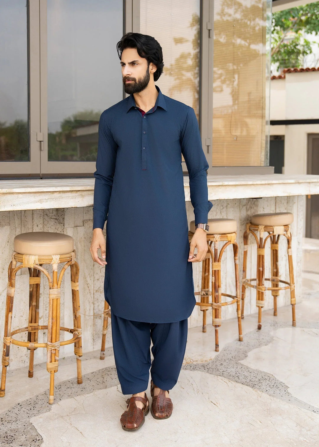 Ghumaan by Buraq Mens Pret Kurta Shalwar Wash n Wear Hayrah - Casual Collection
