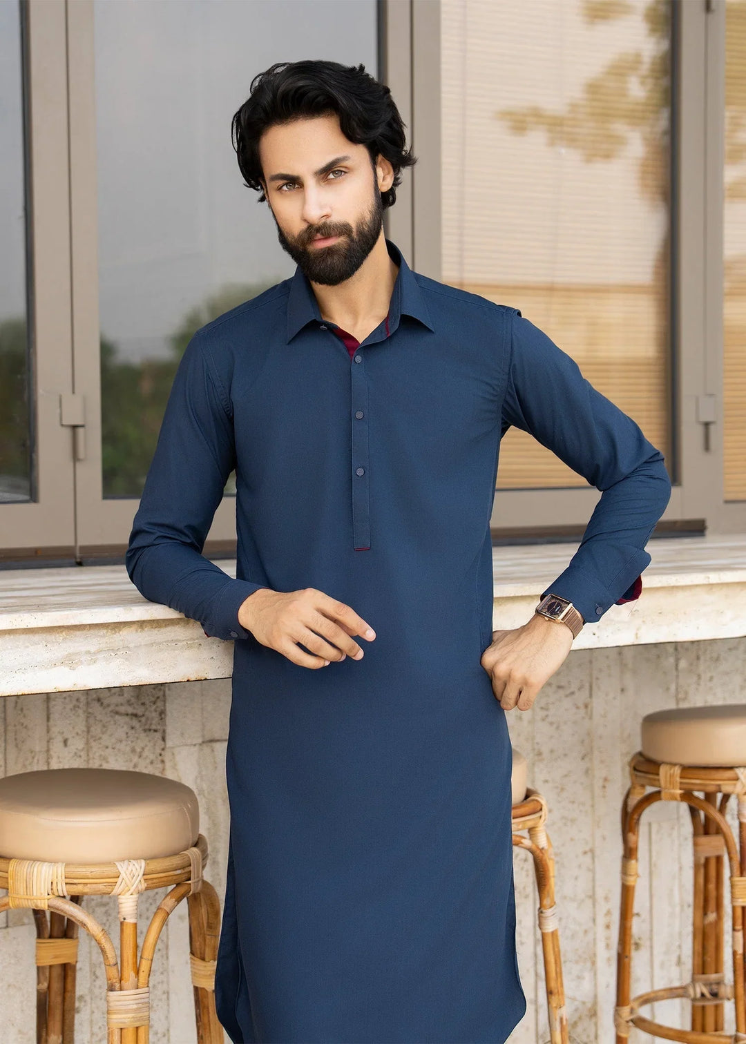 Ghumaan by Buraq Mens Pret Kurta Shalwar Wash n Wear Hayrah - Casual Collection