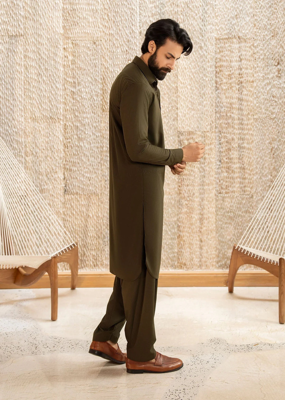 Ghumaan by Buraq Mens Pret Kurta Shalwar Wash n Wear Wajd - Casual Collection