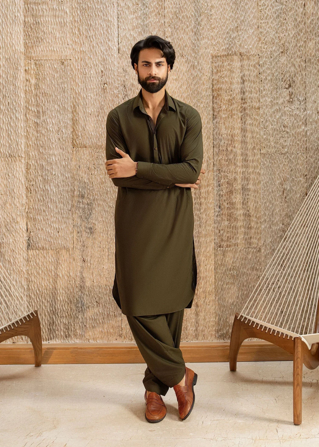 Ghumaan by Buraq Mens Pret Kurta Shalwar Wash n Wear Wajd - Casual Collection