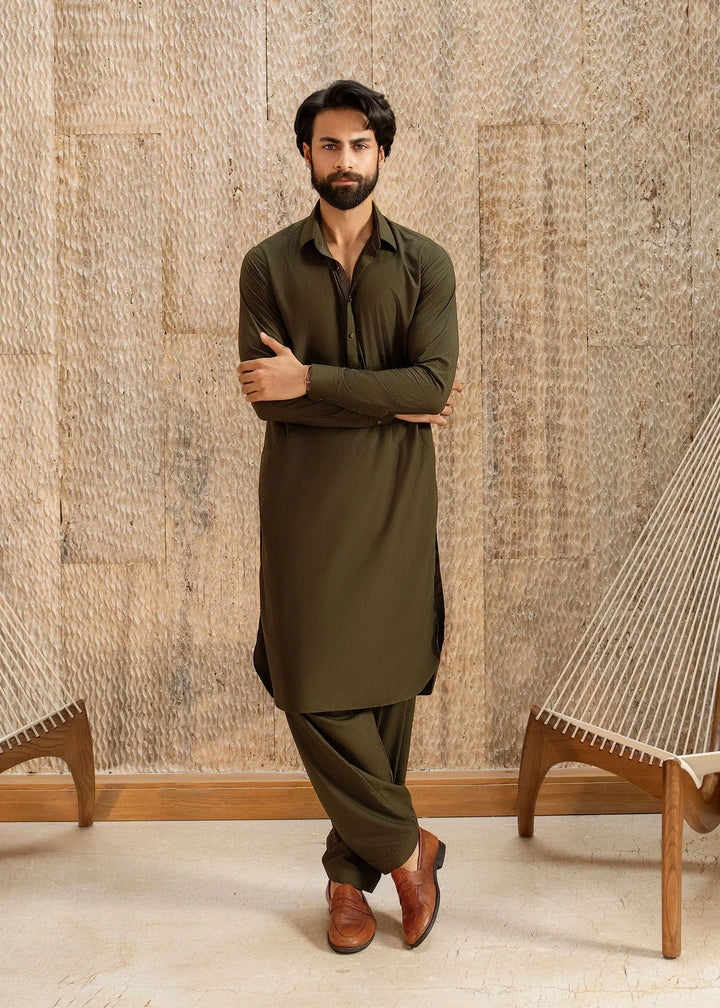 Ghumaan by Buraq Mens Pret Kurta Shalwar Wash n Wear Wajd - Casual Collection