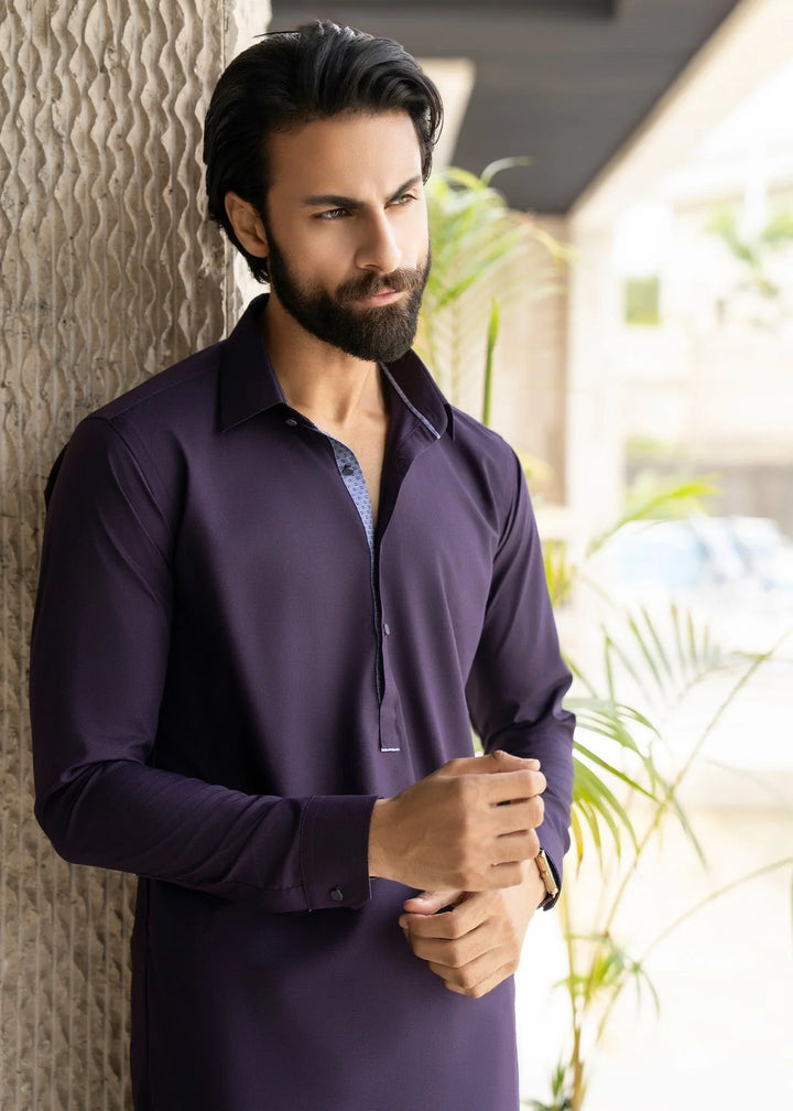 Ghumaan by Buraq Mens Pret Kurta Shalwar Wash n Wear Gulaab - Casual Collection