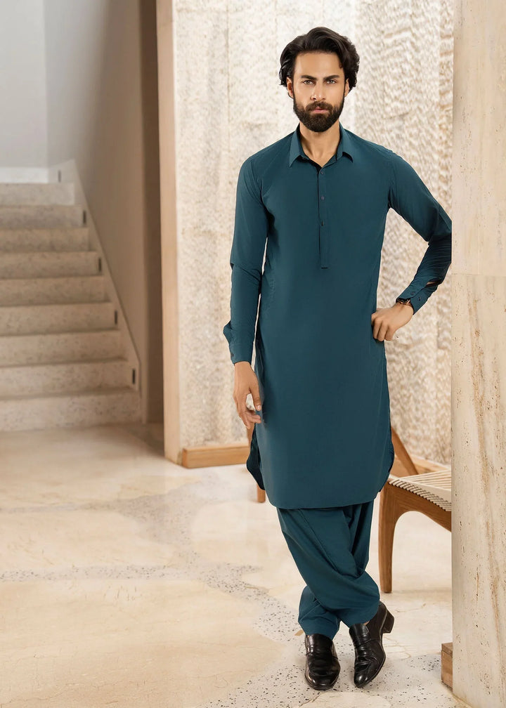 Ghumaan by Buraq Mens Pret Kurta Shalwar Wash n Wear Zalwa - Casual Collection