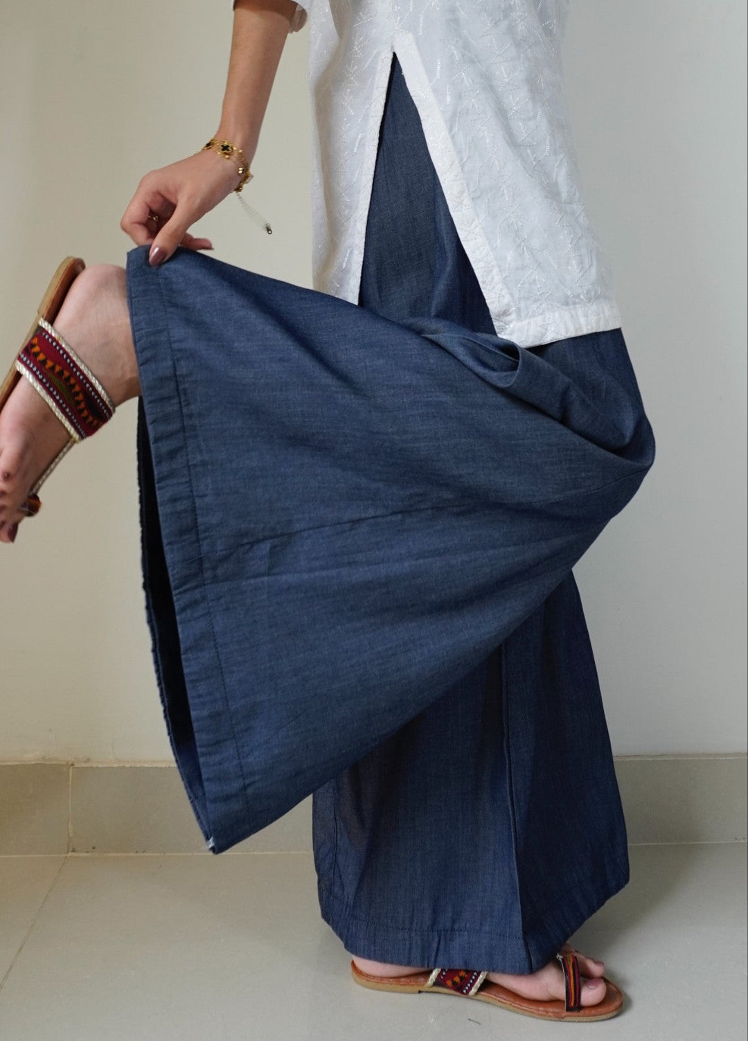 Breezy Basics by Deck Up Women Bottoms 1 Piece Classic Flared Ijaar - Denim - Casual Collection