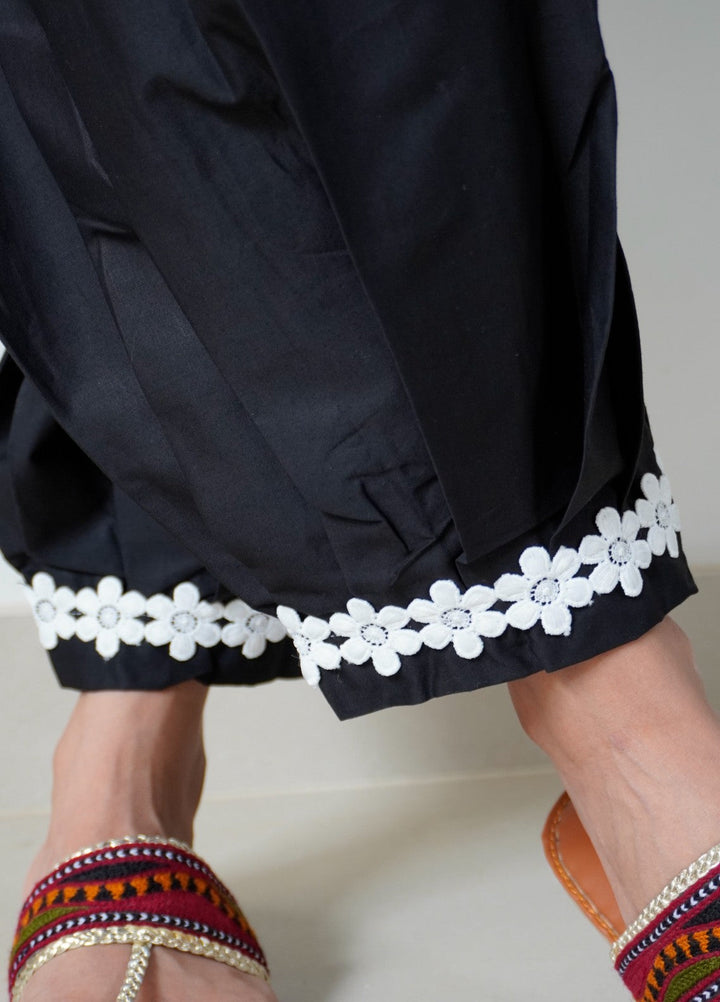 Breezy Basics by Deck Up Women Bottoms 1 Piece Marjina Shalwar - Black - Casual Collection