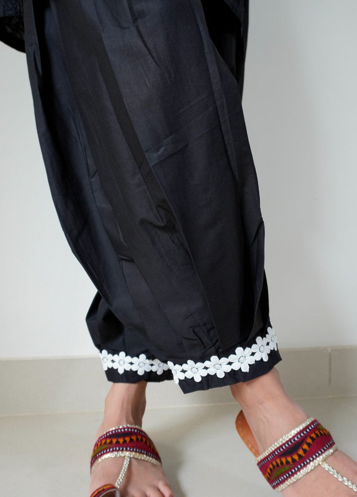 Breezy Basics by Deck Up Women Bottoms 1 Piece Marjina Shalwar - Black - Casual Collection